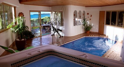 indoor swimming pool and spa